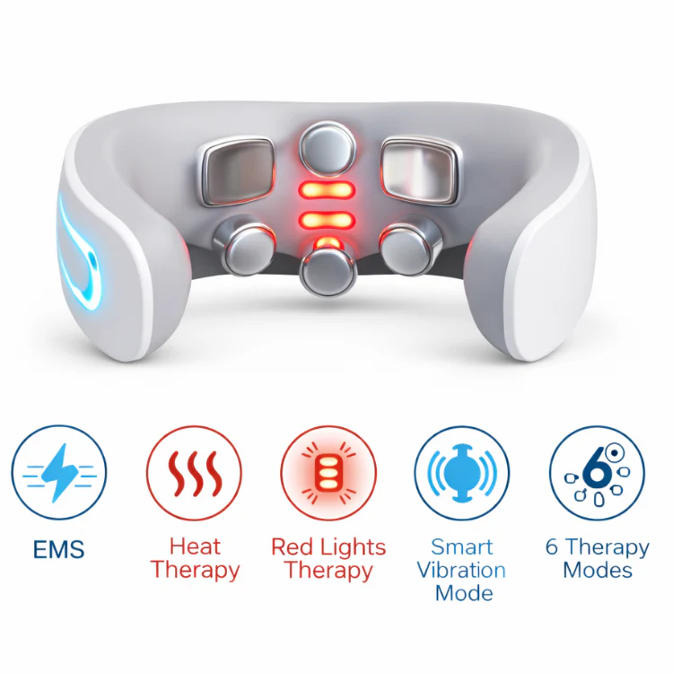 Solvraa MagicPro 3.0 therapy modes: EMS, heat, red light, vibration